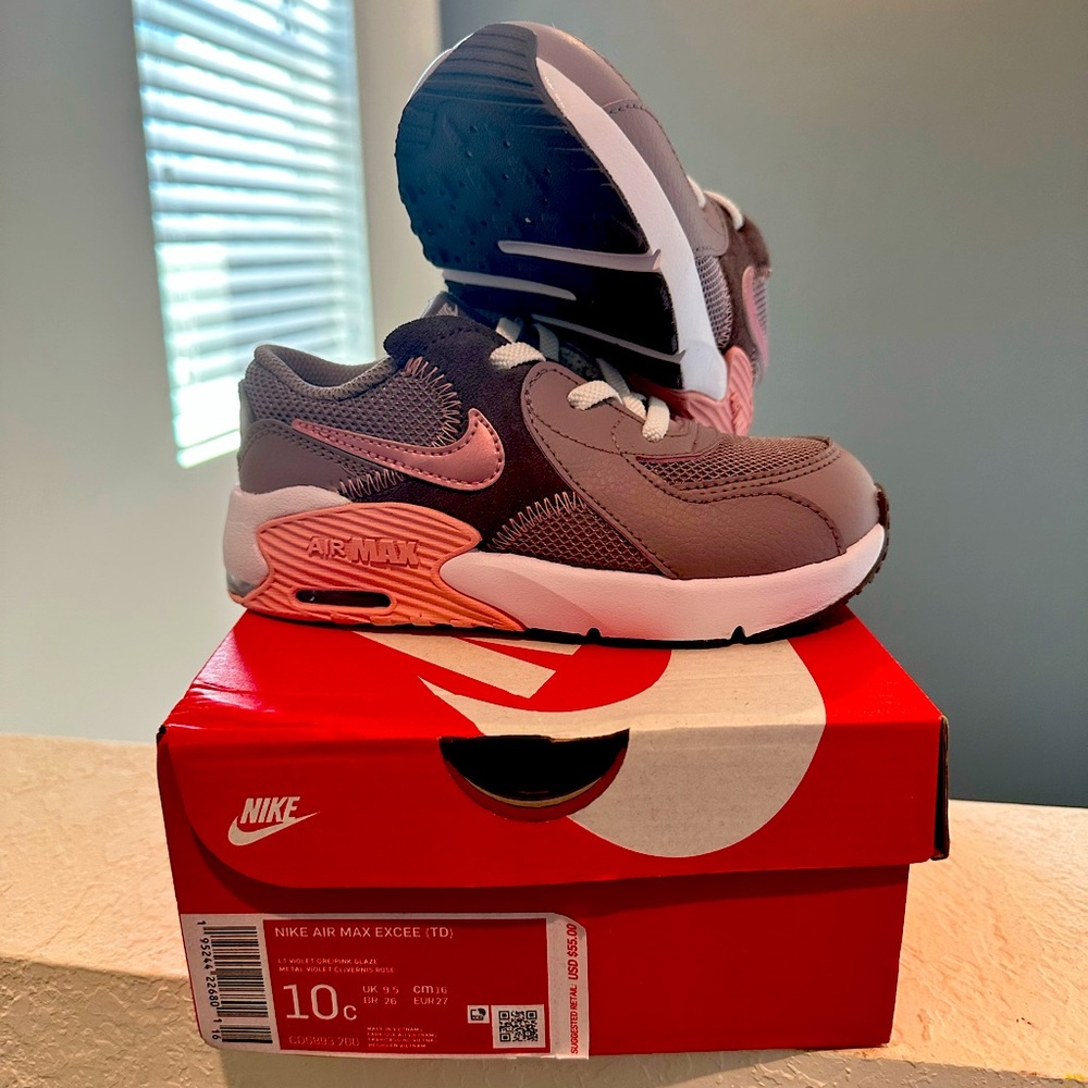 Brand New Nike Air Max Emcees 
Girls Size: 10C 
LT Violet Ore / Pink Glaze